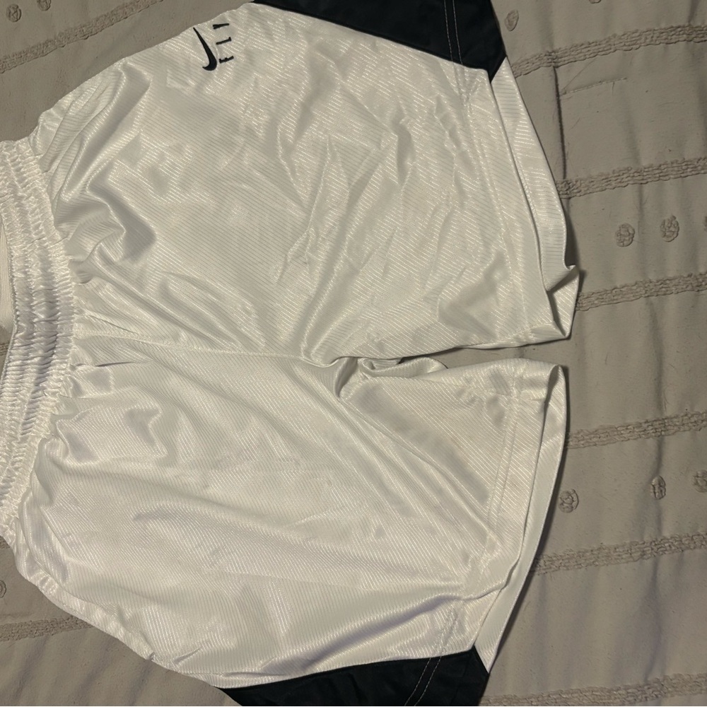 Nike White and Black Sports Shorts